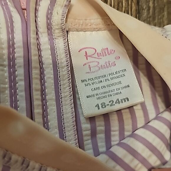 Ruffle button seersucker bathing suit - Picture 3 of 4